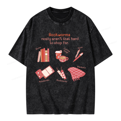 Pagewing Bookworms Really Aren't That Hard To Shop For Unisex Washed T-shirt