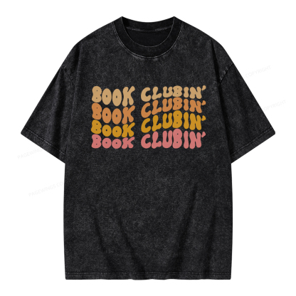 Pagewings Book Clubin’ Unisex Washed T-shirt