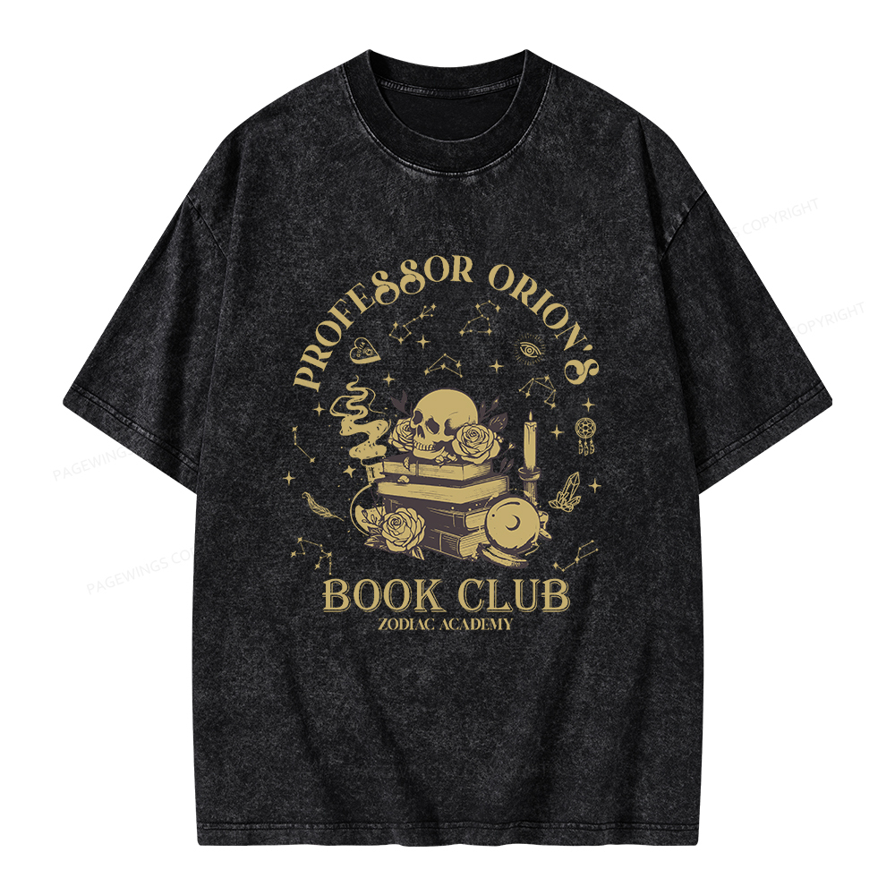 Pagewings Professor Orion's Book Club Unisex Washed T-shirt