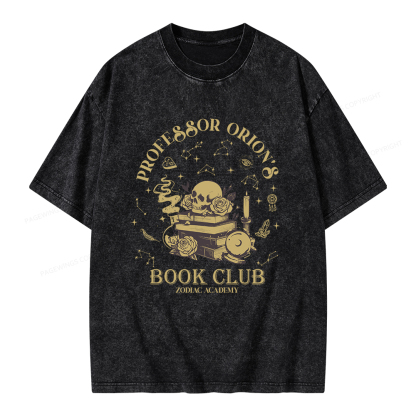 Pagewings Professor Orion's Book Club Unisex Washed T-shirt