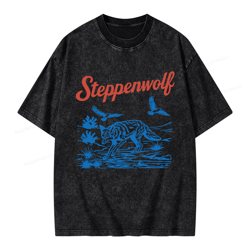Pagewings Steppenwolf Unisex Washed T-shirt