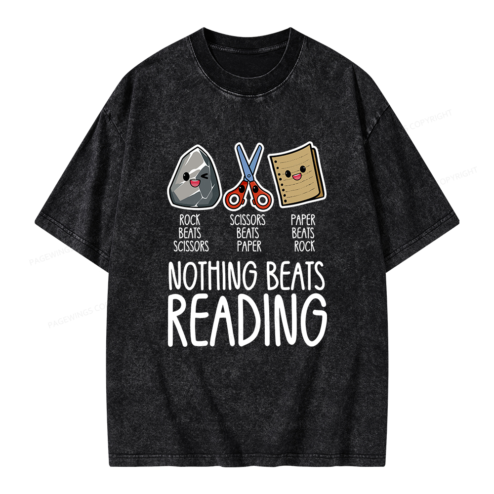 Pagewings Nothing Beats Reading Unisex Washed T-shirt