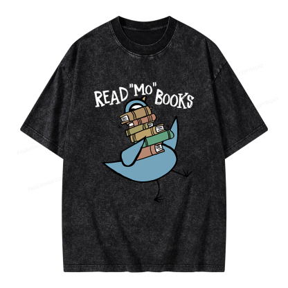 Pagewings Read More Books Unisex Washed T-shirt
