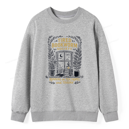 Pagewings Tired Bookworm Society Unisex Classic Sweatshirt