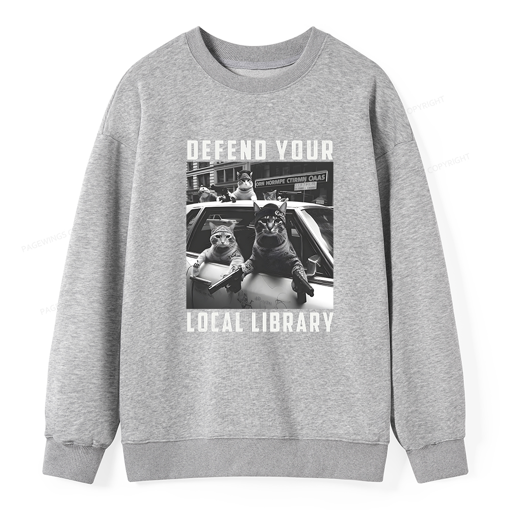 Pagewings Defend Your Local Library Unisex Classic Sweatshirt