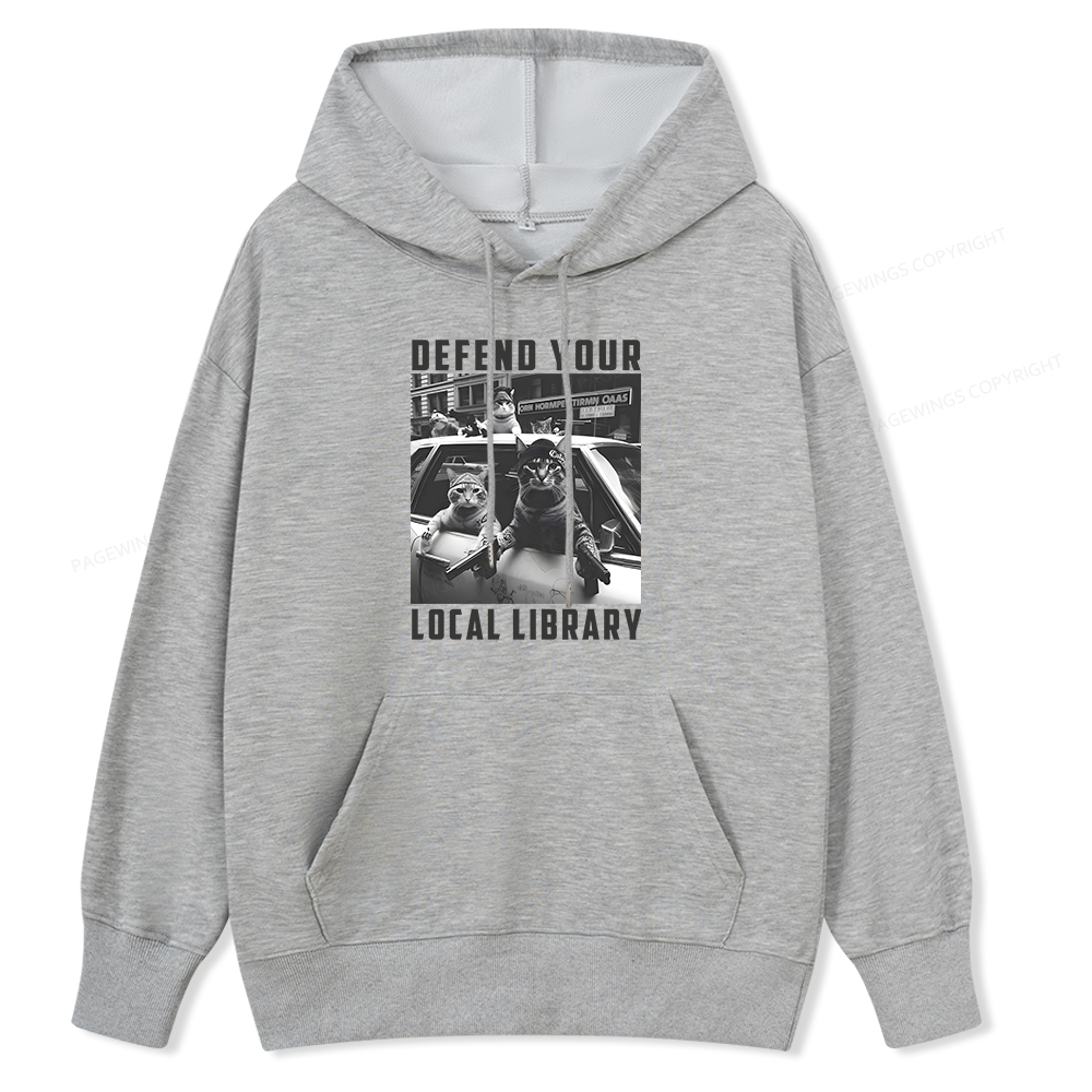 Pagewings Defend Your Local Library Unisex Classic Hoodie