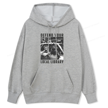 Pagewings Defend Your Local Library Unisex Classic Hoodie