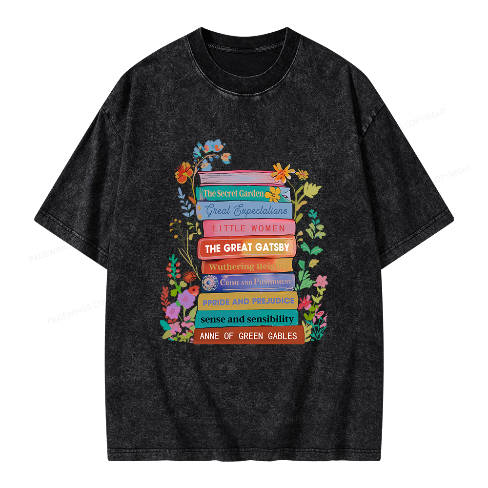 Pagewings Personalized Book Name Unisex Washed T-shirt