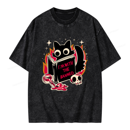 Pagewings I‘m With The Banned Unisex Washed T-shirt
