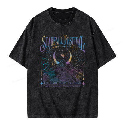 Pagewings Velaris Starfall Festival Unisex Washed T-shirt
