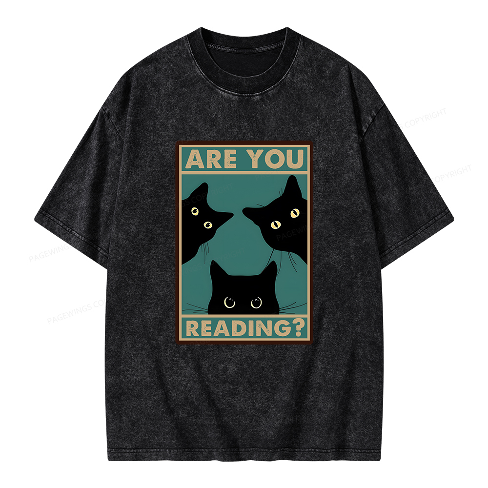 Pagewings Are You Reading Unisex Washed T-shirt
