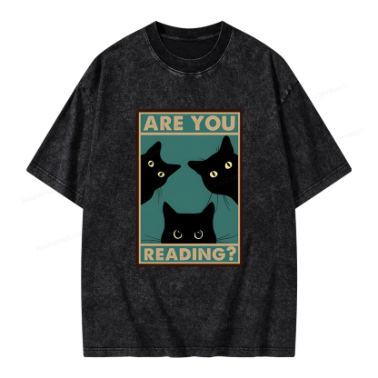 Pagewings Are You Reading Unisex Washed T-shirt