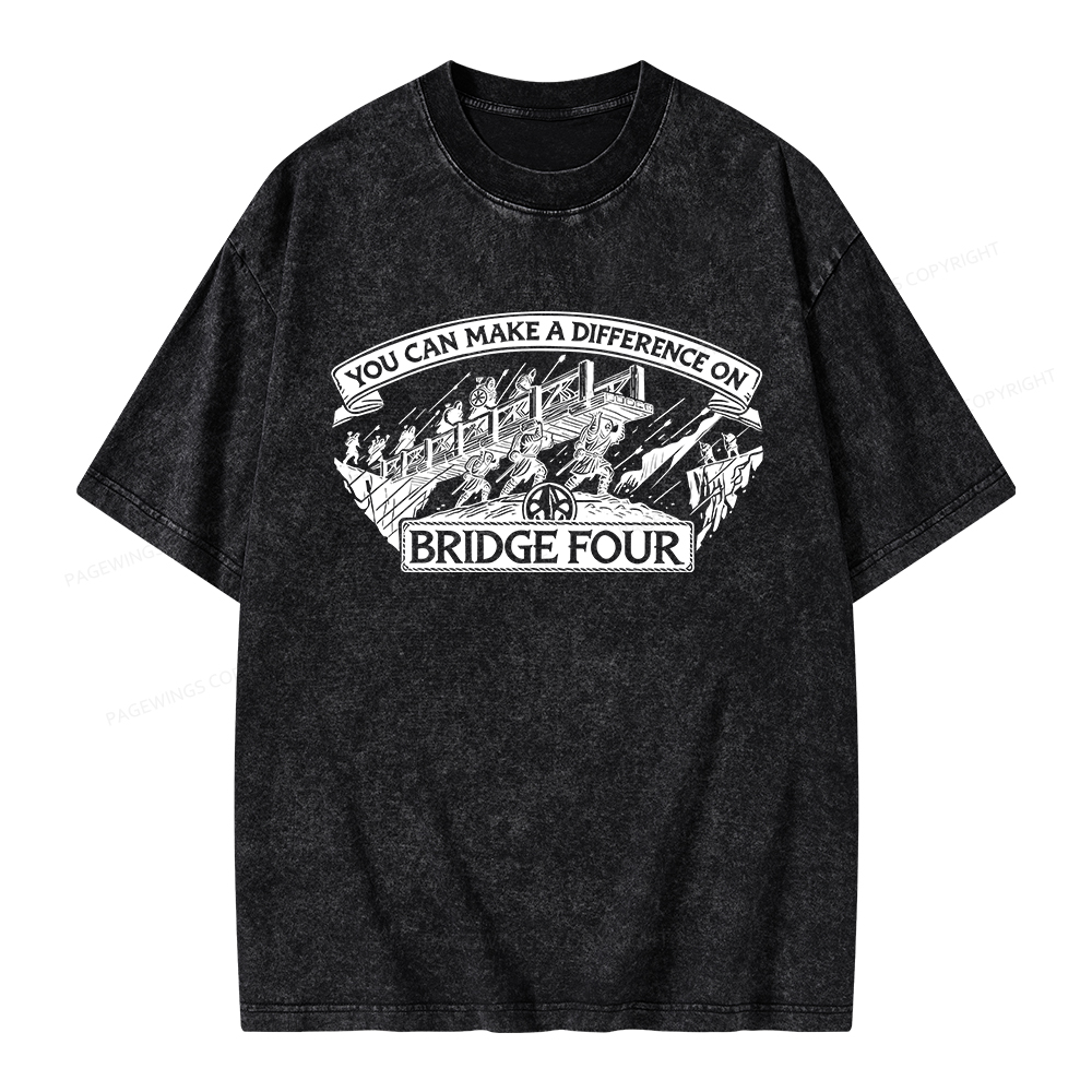 Pagewings Bridge Four Unisex Washed T-shirt