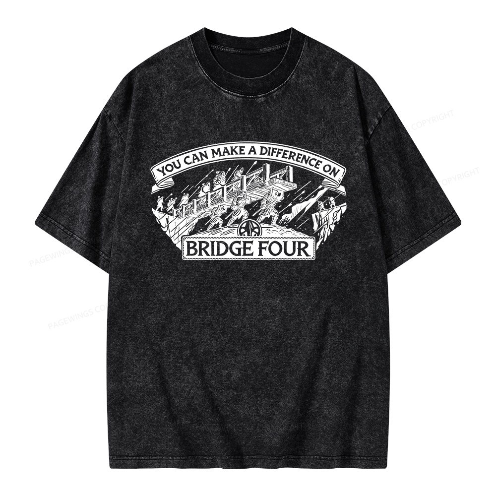 Pagewings Bridge Four Unisex Washed T-shirt