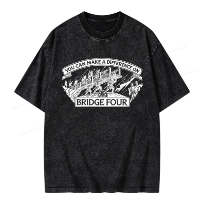 Pagewings Bridge Four Unisex Washed T-shirt