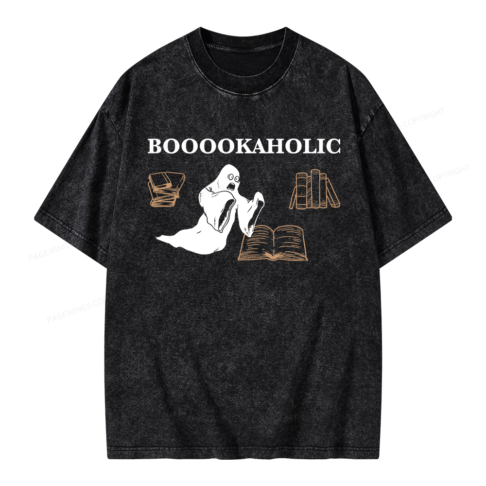 Pagewings Booookaholic Unisex Washed T-shirt