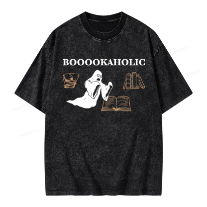 Pagewings Booookaholic Unisex Washed T-shirt