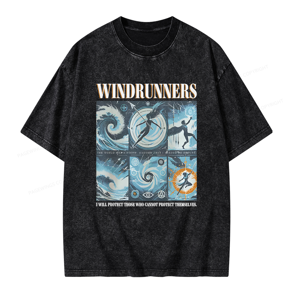 Pagewings Windrunners Unisex Washed T-shirt