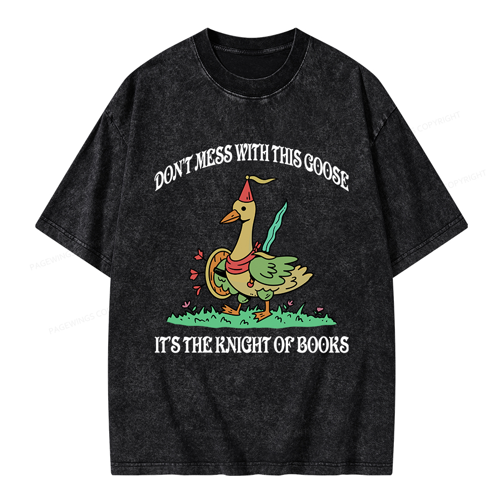 Pagewings It’s The Knight Of Books Unisex Washed T-shirt