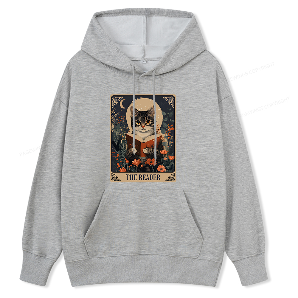 Pagewings The Reader Tarot Card Cat Unisex Classic Hoodie