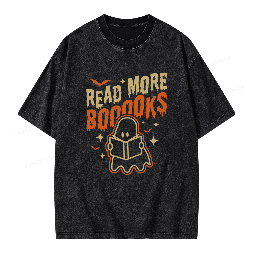Pagewings Read More Booooks Unisex Washed T-shirt