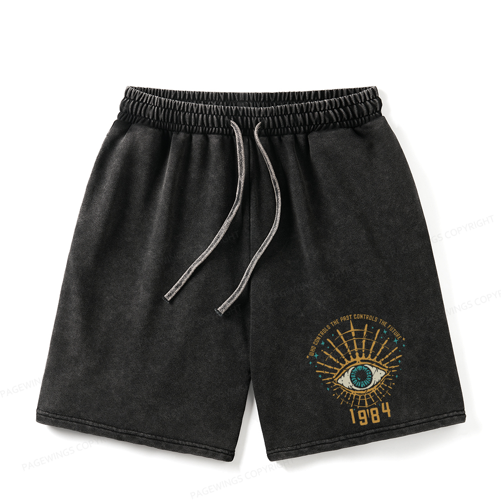 Pagewings George Orwell 1984 Unisex Washed Shorts