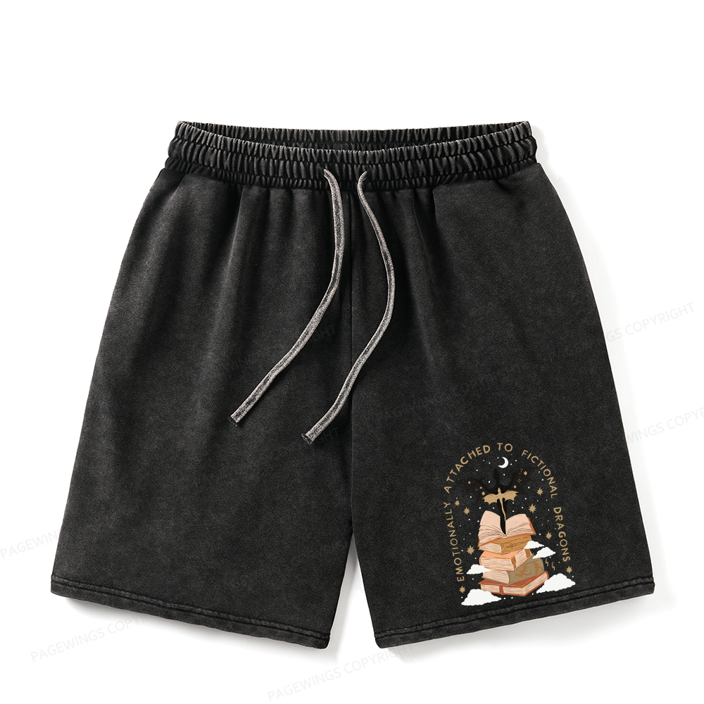 Pagewings Fantasy Romance Reader Gift Romantacy Unisex Washed Shorts