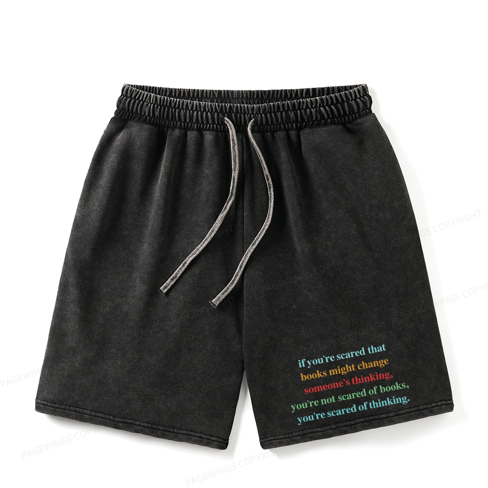 Pagewings Censorship Social Justice Shirt Booktrovert Unisex Washed Shorts