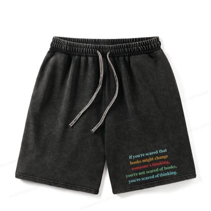 Pagewings Censorship Social Justice Shirt Booktrovert Unisex Washed Shorts