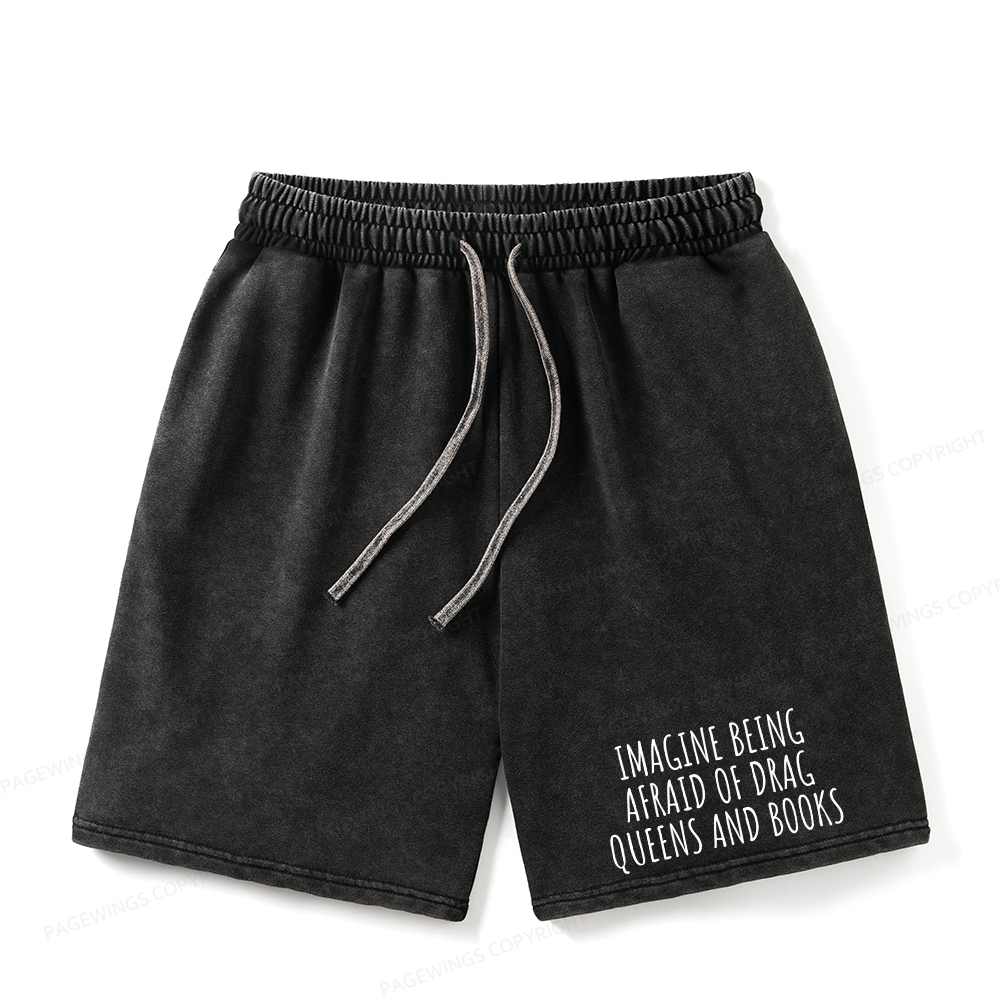 Pagewings Funny Liberal Unisex Washed Shorts