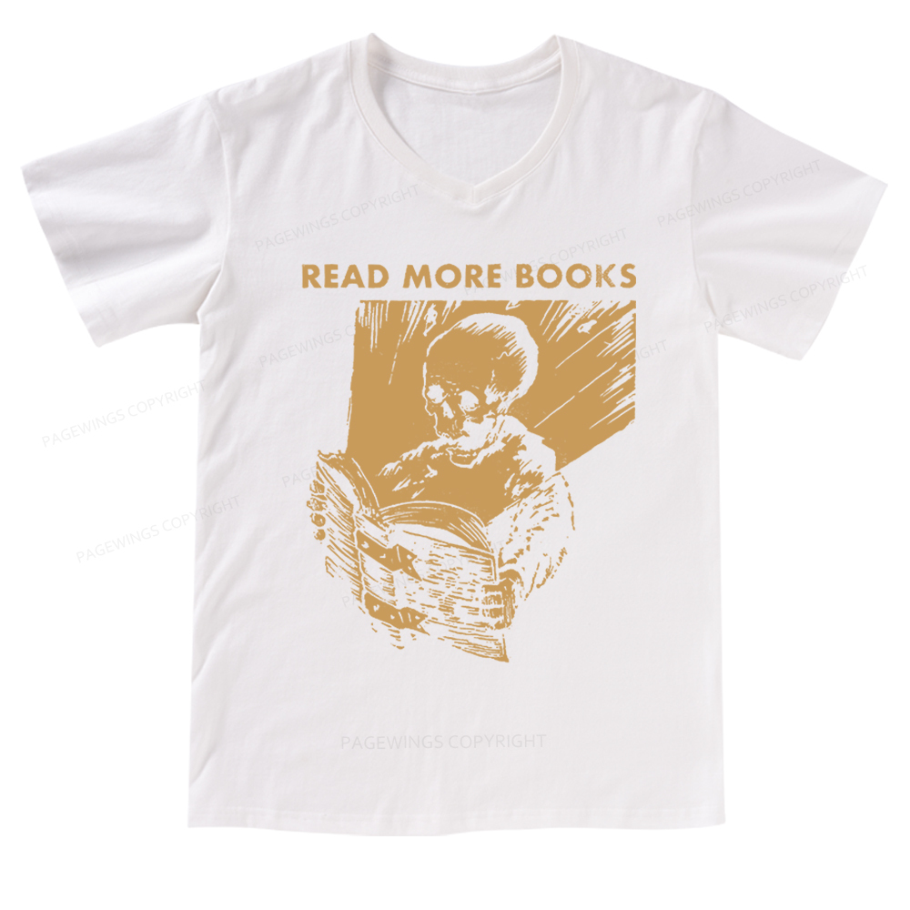 Pagewings Read More Books V-neck T-shirt