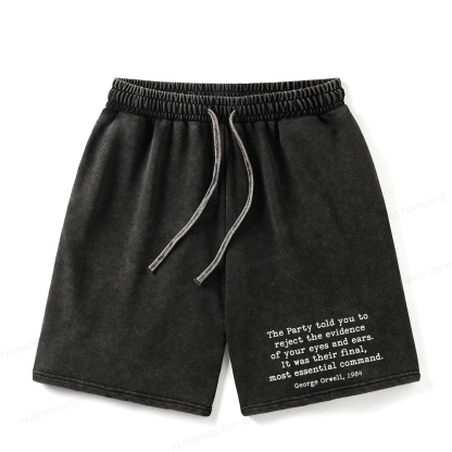 Pagewings It Was Their Final Most Essential Command Unisex Washed Shorts