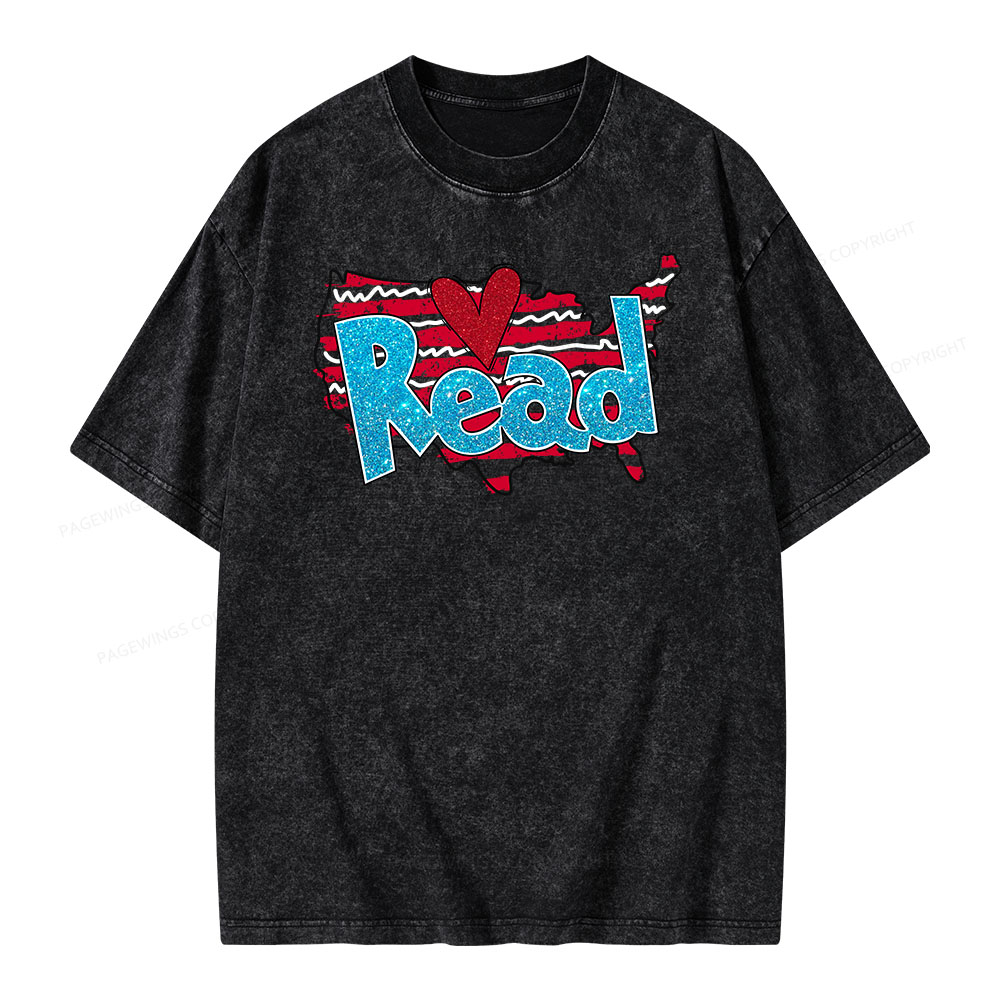Pagewings Reading Day Shirt Unisex Washed T-shirt