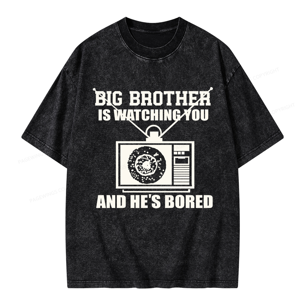 Pagewings Big Brother is Watching Unisex Washed T-shirt