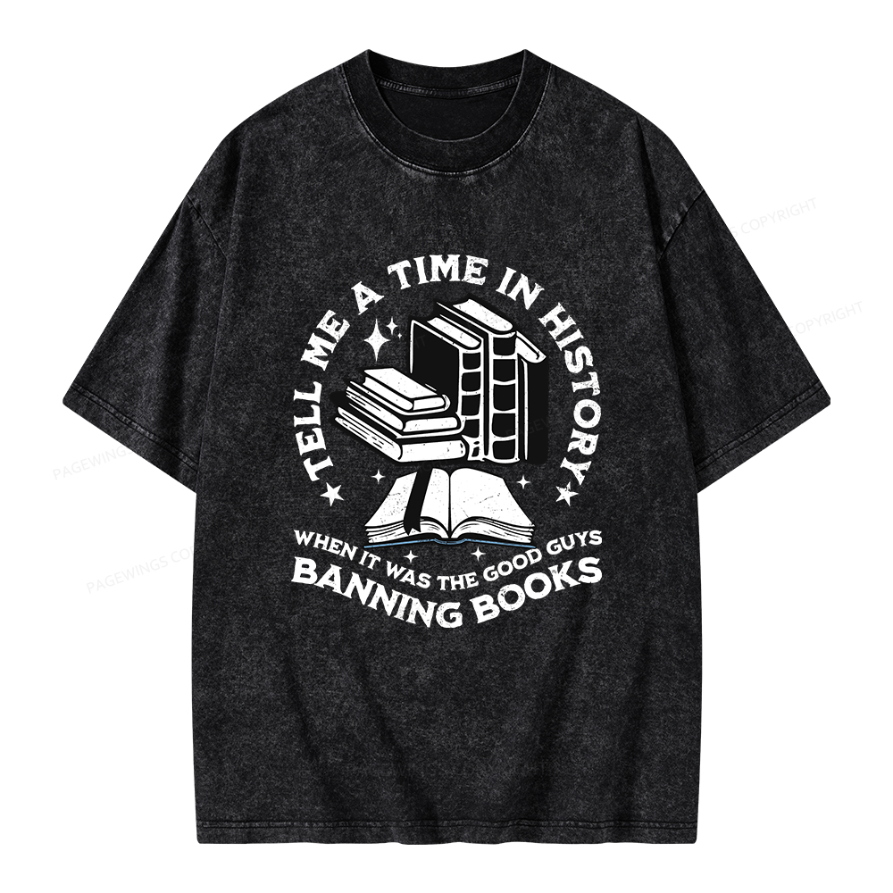 Pagewings When It Was The Good Guys Banning Books Unisex Washed T-shirt