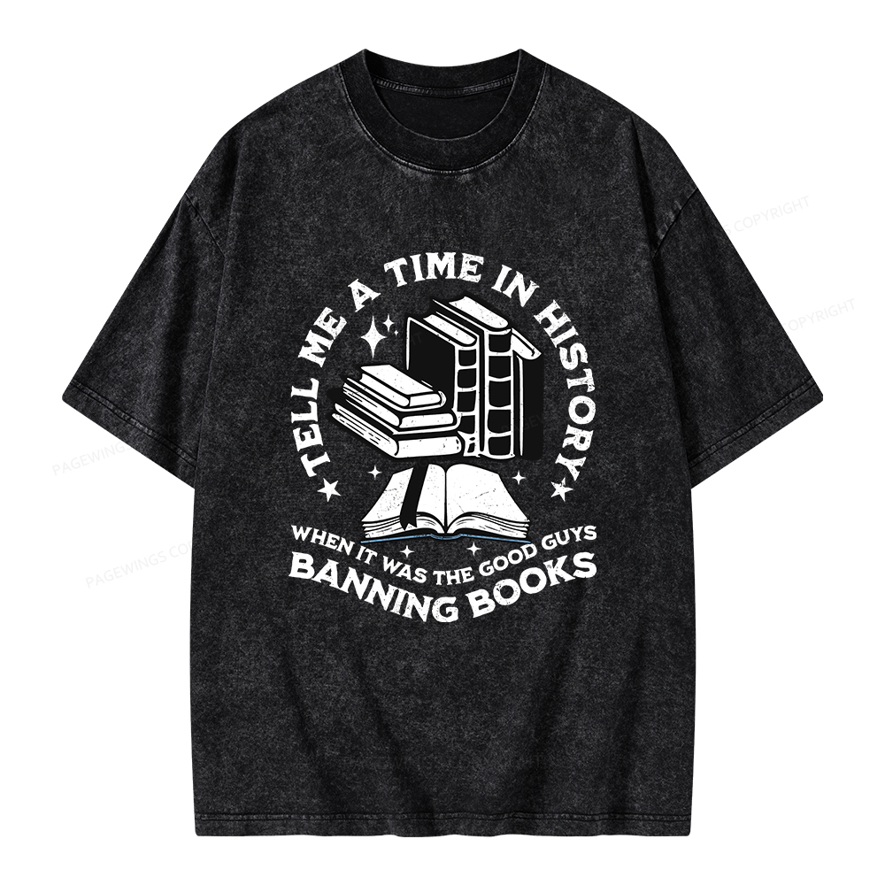 Pagewings When It Was The Good Guys Banning Books Unisex Washed T-shirt