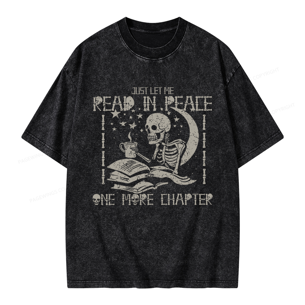 Pagewings Just Let Me Read In Peace Unisex Washed T-shirt