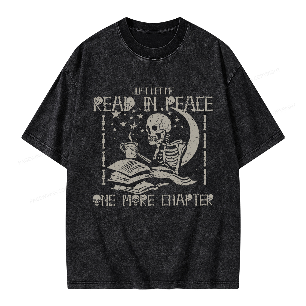 Pagewings Just Let Me Read In Peace Unisex Washed T-shirt