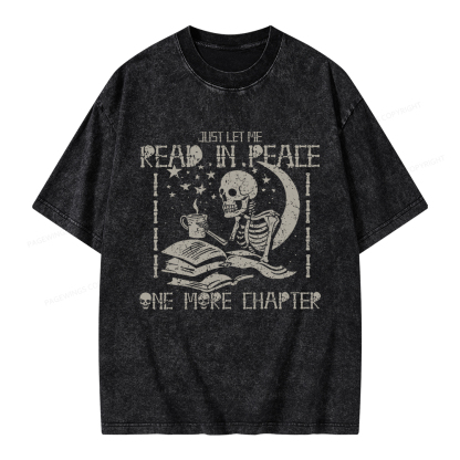 Pagewings Just Let Me Read In Peace Unisex Washed T-shirt