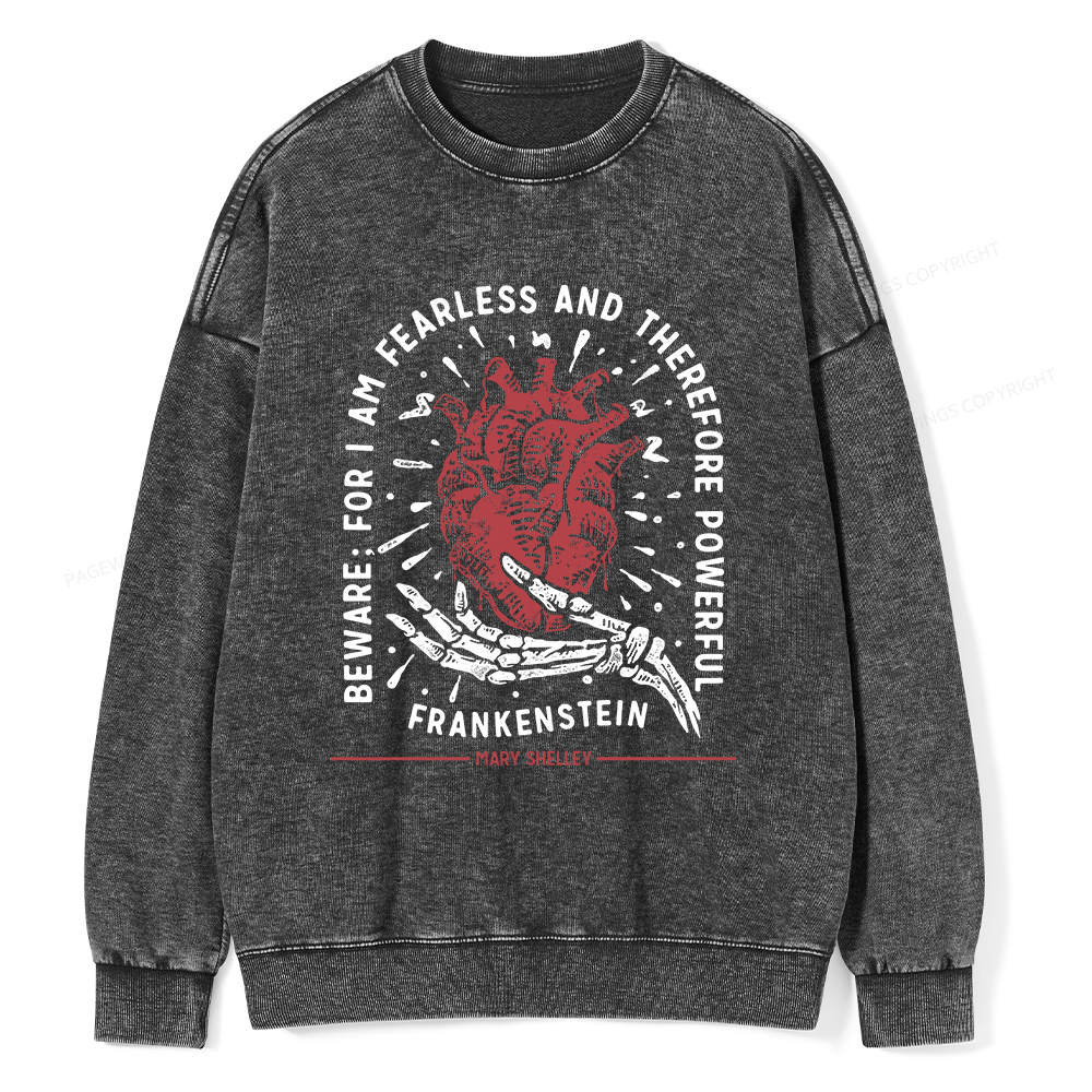 Pagewings For I Am Fearless And Therefore Powerful Unisex Washed Sweatshirt