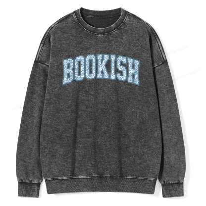 Pagewings Bookish Book Lover Unisex Washed Sweatshirt