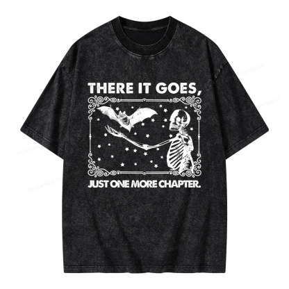 Pagewings There It Goes Just One More Chapter Unisex Washed T-shirt
