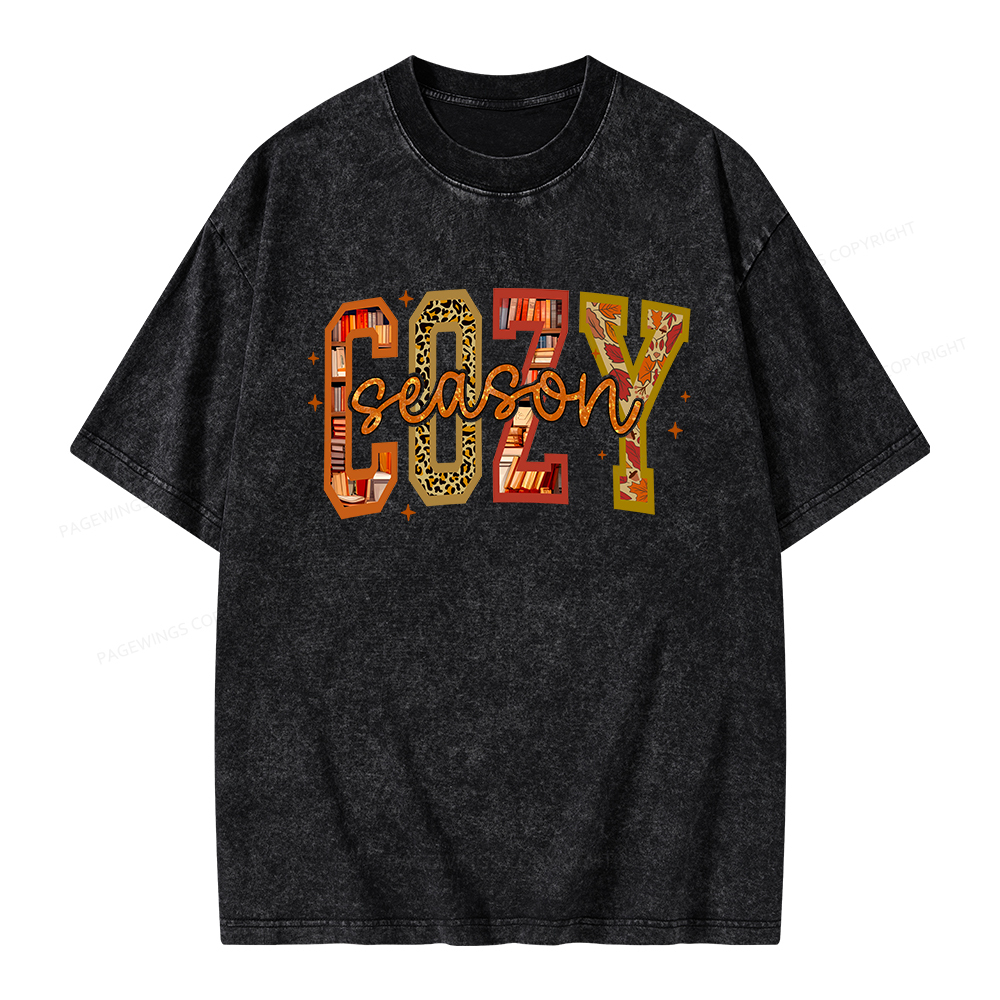 Pagewings Cozy Season Unisex Washed T-shirt