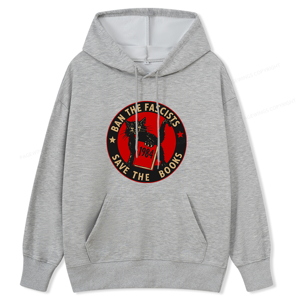 Pagewings Ban The Fascists Save The Books Unisex Classic Hoodie