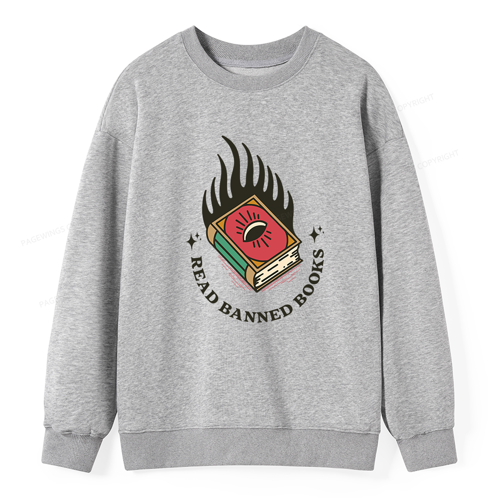 Pagewings Read Banned Books Unisex Classic Sweatshirt