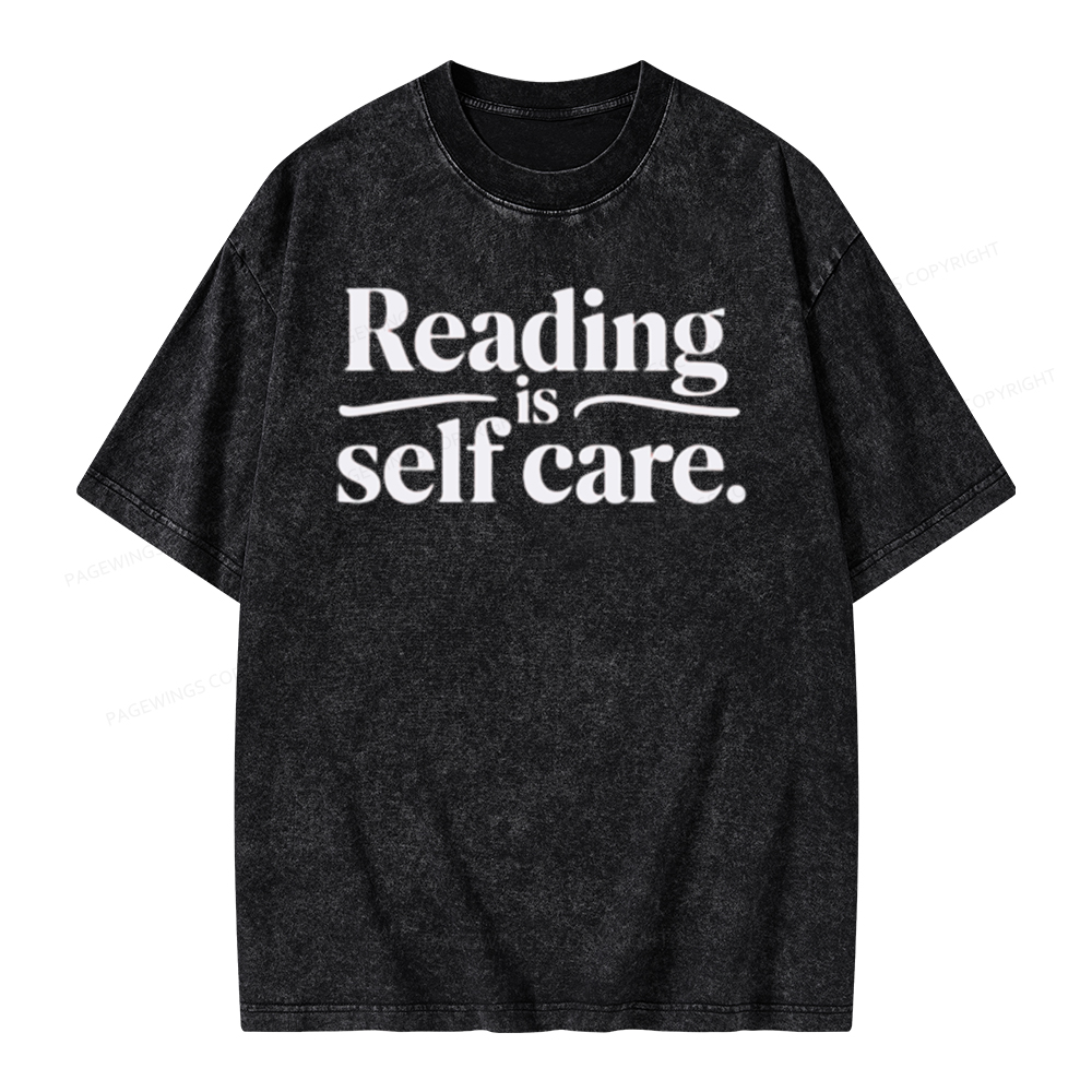 Pagewing Reading Self Care Unisex Tee Unisex Washed T-shirt