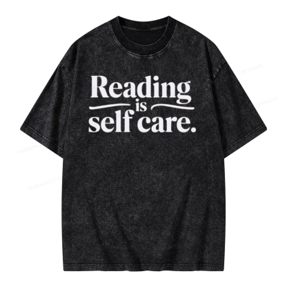 Pagewing Reading Self Care Unisex Tee Unisex Washed T-shirt