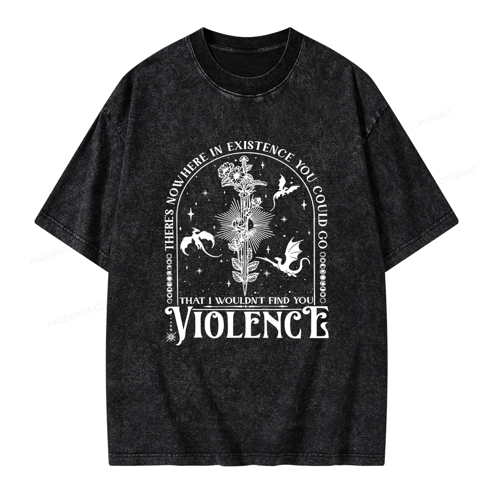 Pagewings Violence Unisex Washed T-shirt