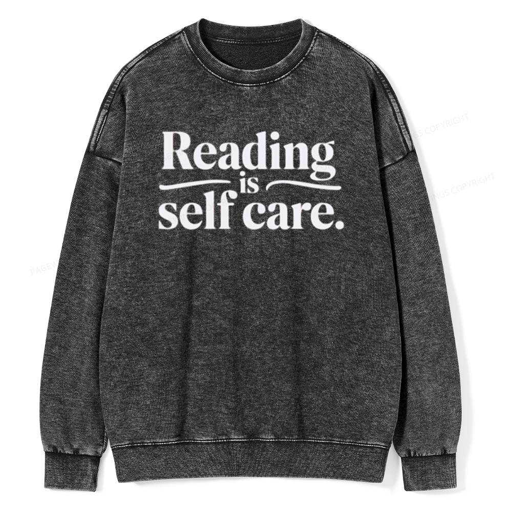 Pagewing Reading Self Care Unisex Tee Unisex Washed Sweatshirt