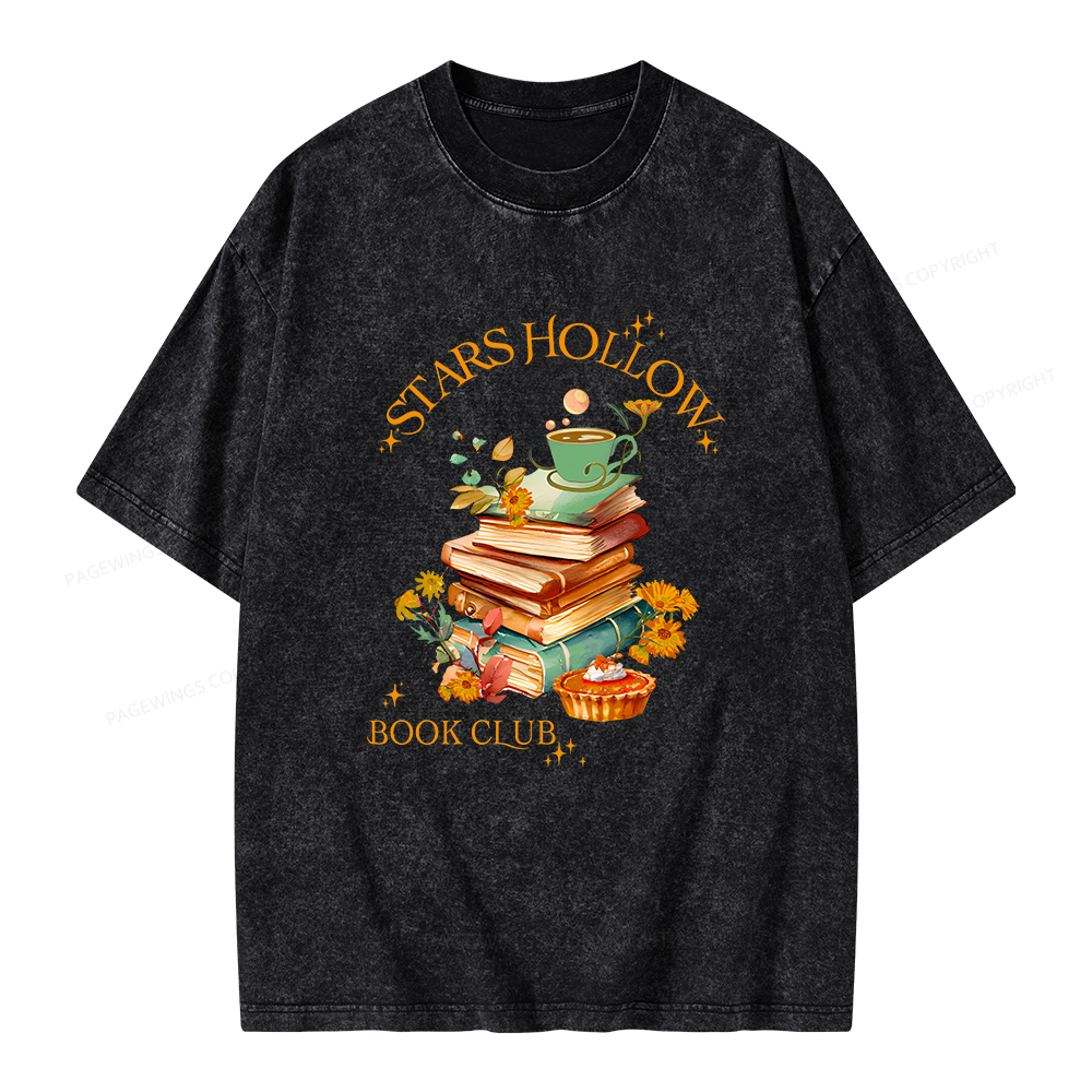 Pagewings Stars Hollow Book Club Unisex Washed T-shirt
